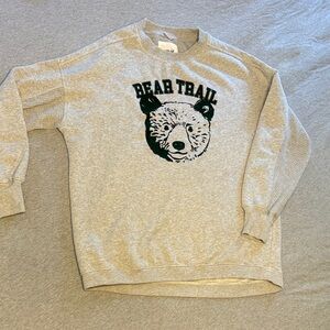 Aerie Bear Trail Gray Oversized Sweatshirt women’s Size XS